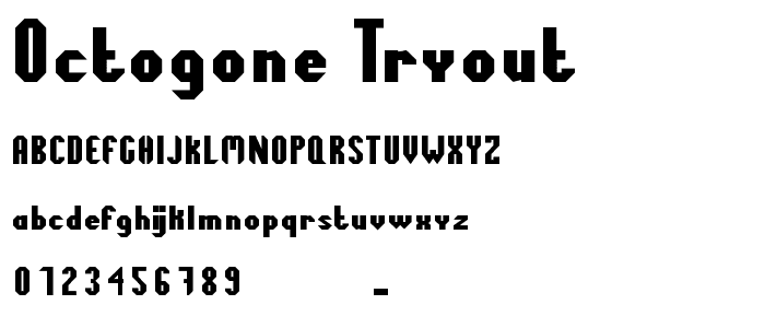 Octogone Tryout font